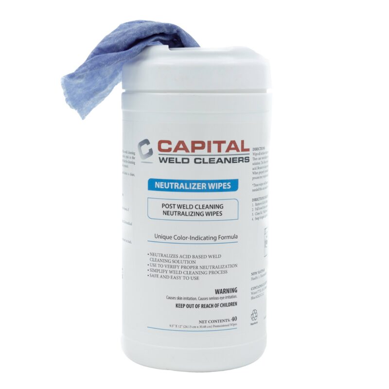 Weld Cleaner Neutralizing Wipes. 2pack of 40ct. 9.5" x 12" wipes